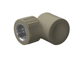 Угольник комб. 25х1/2" внутр. р. PPRC (СЕРЫЕ) "Политэк"